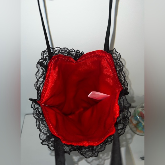 Lace corset bag/ tote / Halloween trick or treat bag - Picture 3 of 4